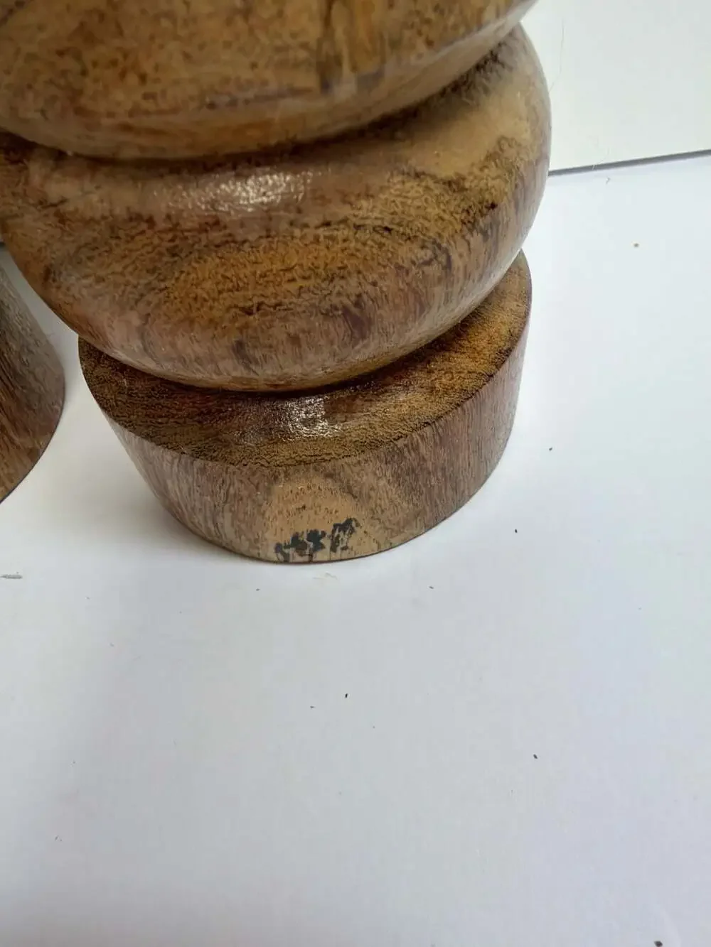 Vintage Hand-Turned Mesquite Wood Salt Shaker and Pepper Mill Grinder Set 10 Inc